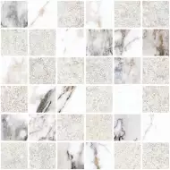 K9498838R001VTE0 Marble-Stone Мозаика Белый Матовый-Лаппато Ректификат 30x30